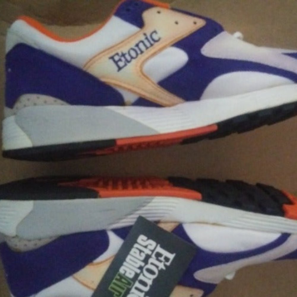 Vintage ETONIC STABLE AIR STREETFIGHTER White Orange Blue sz8 mens shoes NEW 90s